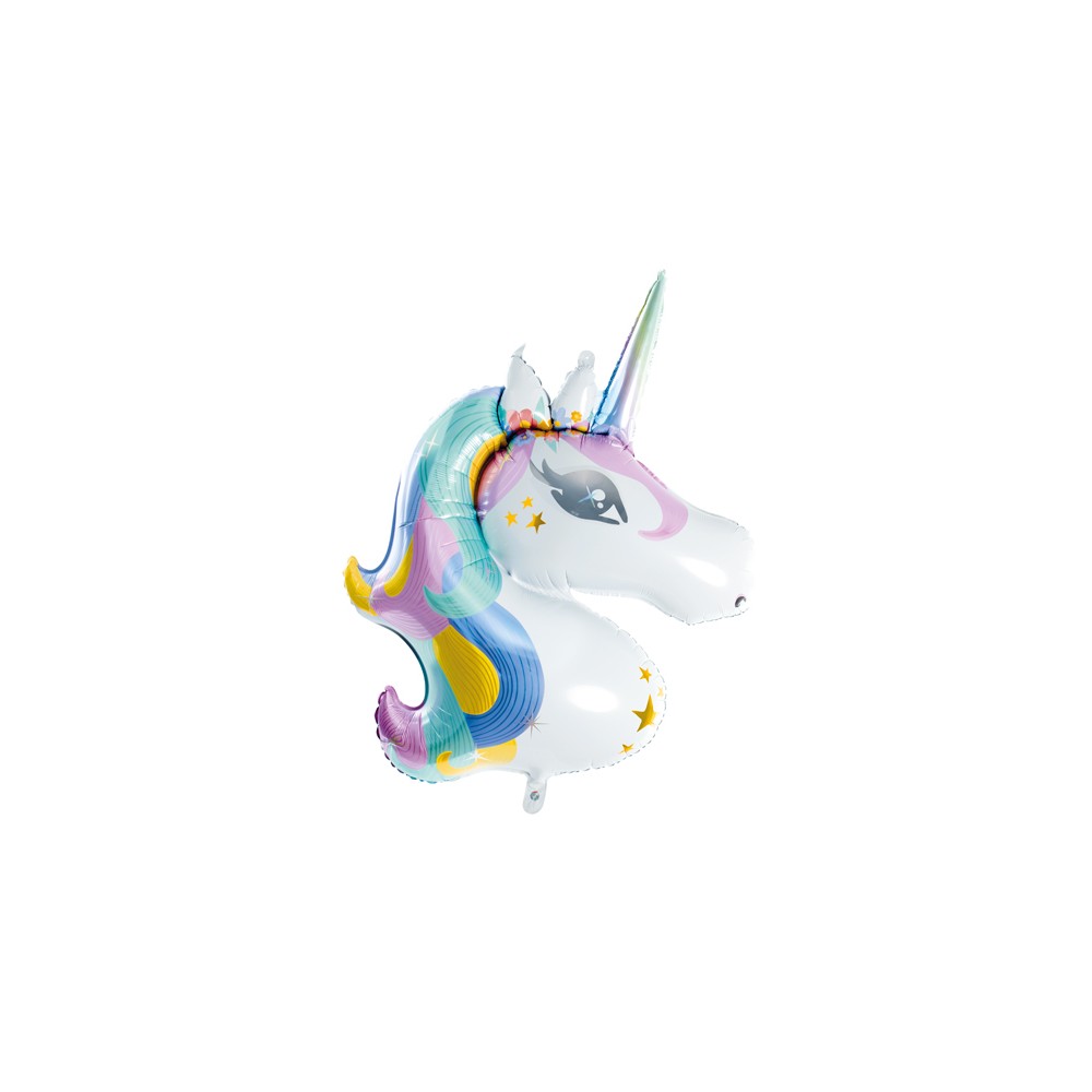 Ballon en Mylar Licorne, 73x90cm, mélange