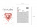 Ballon en Mylar coeur, 68x72cm, or rose