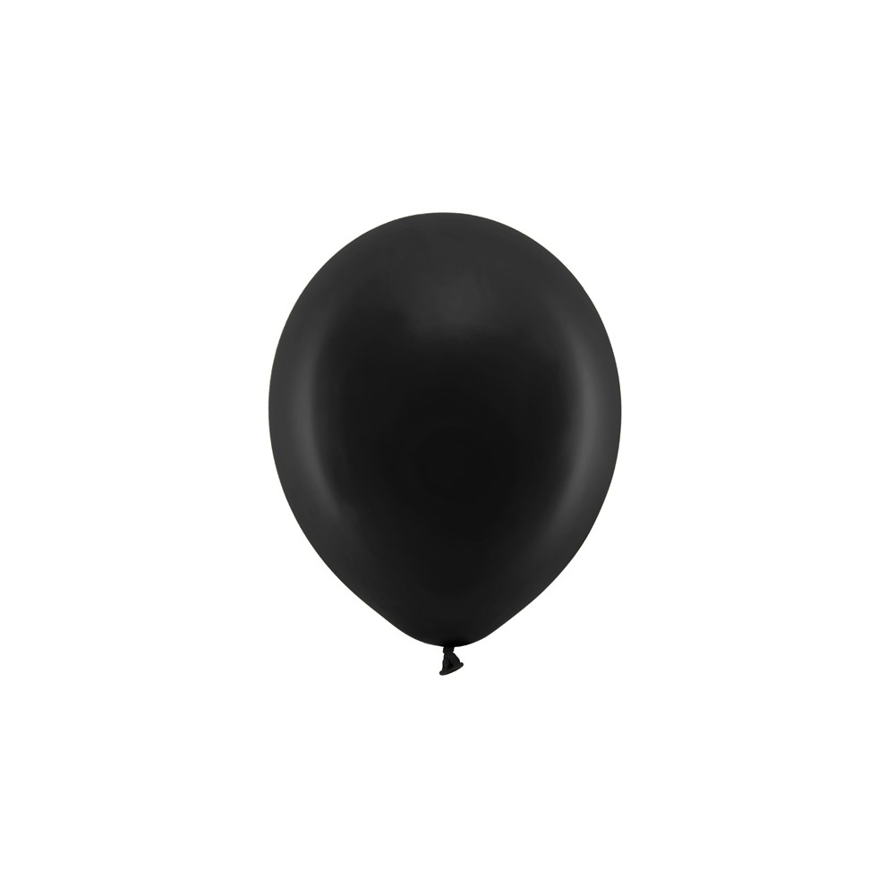 Ballons Rainbow 30 cm pastel, noir