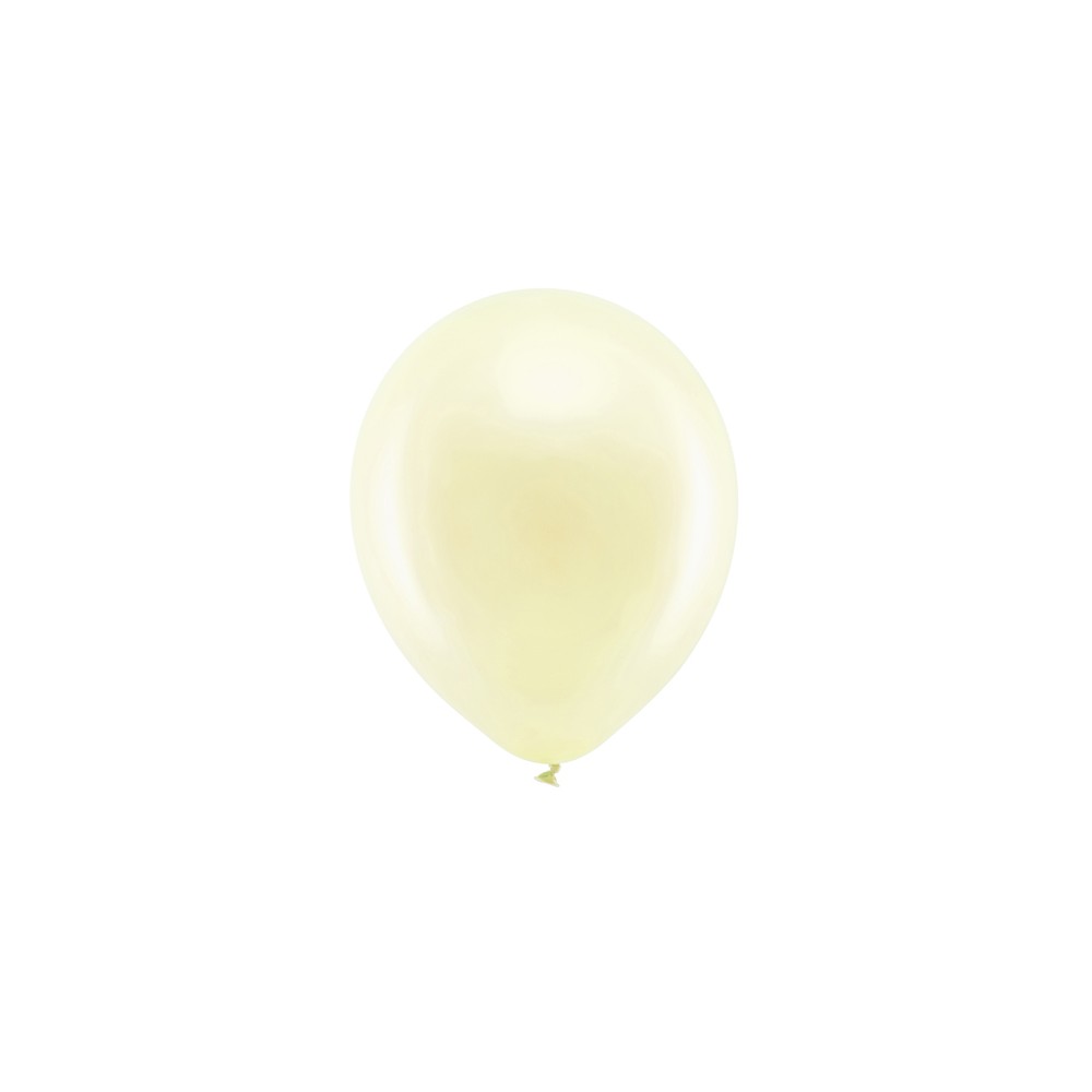 Ballons Rainbow 23 cm, métallisés, crème