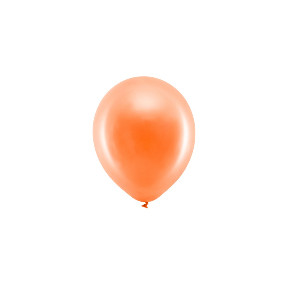 Ballons Rainbow 23 cm, métallisés, orange