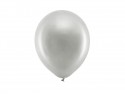 Ballons Rainbow 23 cm, métallisés, argent
