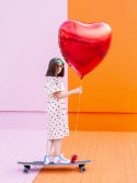 Ballon en Mylar coeur, 68x72cm, rouge