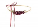 Couronne de fleurs, bordeaux, 18cm