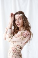 Couronne de fleurs, rose,, 18cm