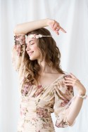 Couronne de fleurs, rose,, 18cm