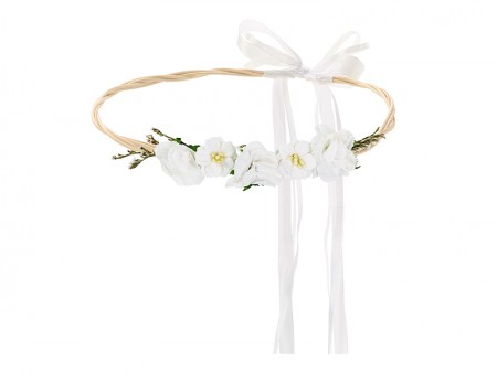 Couronne de fleurs, blanc,...