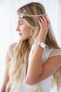 Couronne de fleurs, blanc, 18cm