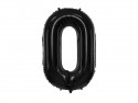 Ballon en aluminium Chiffre ''0'', 86cm, noir