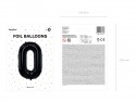 Ballon en aluminium Chiffre ''0'', 86cm, noir