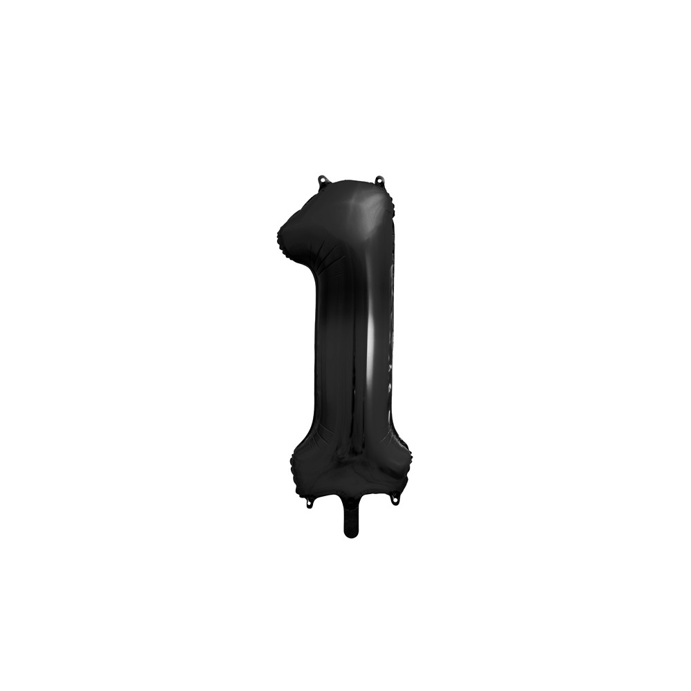 Ballon en aluminium Chiffre ''1'', 86cm, noir
