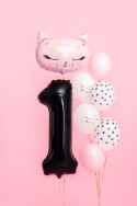 Ballon en aluminium Chiffre ''1'', 86cm, noir