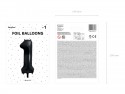 Ballon en aluminium Chiffre ''1'', 86cm, noir