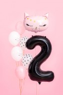 Ballon en aluminium Chiffre ''2'', 86cm, noir