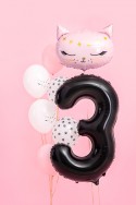 Ballon en aluminium Chiffre ''3'', 86cm, noir