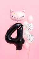 Ballon en aluminium Chiffre ''4'', 86cm, noir