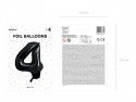 Ballon en aluminium Chiffre ''4'', 86cm, noir