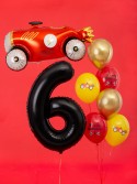 Ballon en aluminium Chiffre ''6'', 86cm, noir