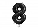 Ballon en aluminium Chiffre ''8'', 86cm, noir