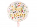 Ballon en Mylar Happy Birthday, 45cm, rose clair