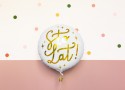 Ballon en Mylar Happy Birthday, 35cm, blanc