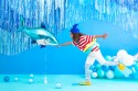Ballon en Mylar Requin, 102x62 cm, mélange