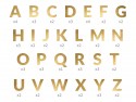 Bannière alphabétique, or, 14cm