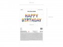 Ballon en Mylar Happy Birthday, 340x35cm, arc-en-ciel