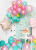 Ballon en Mylar Happy Birthday, 40cm, rose poudré clair