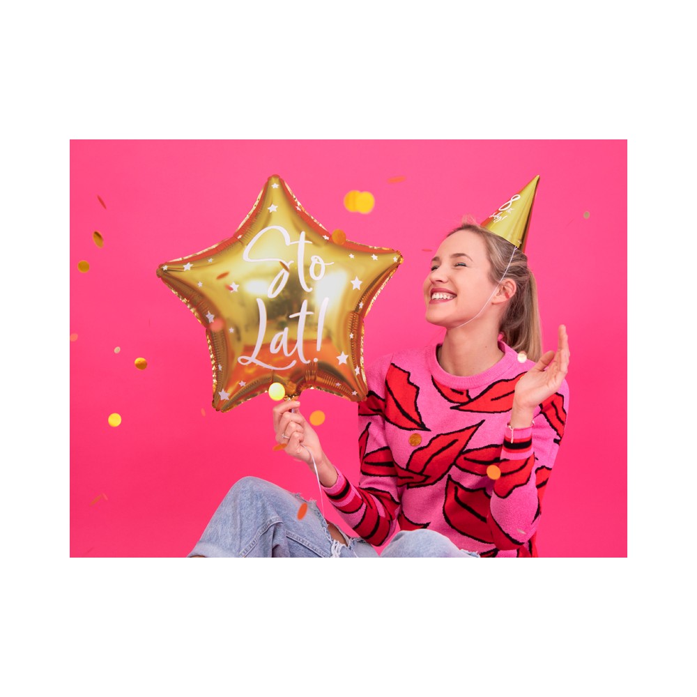 Ballon en foil 'Sto Lat!', 40cm, or