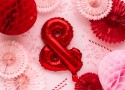 Ballon en Mylar ''&'' signe, 35cm, rouge