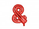 Ballon en Mylar ''&'' signe, 35cm, rouge