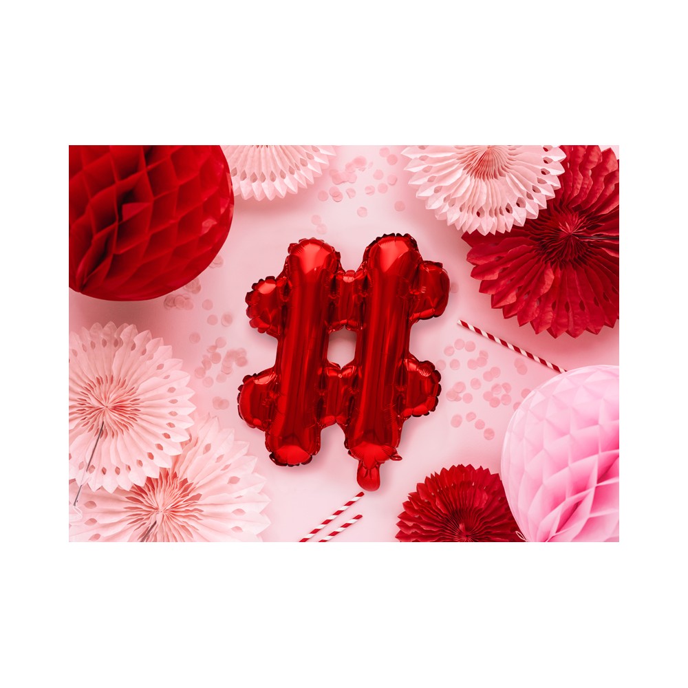Ballon en Mylar Signe '''', 35cm, rouge