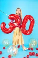 Ballon en aluminium Chiffre ''9'', 86cm, rouge