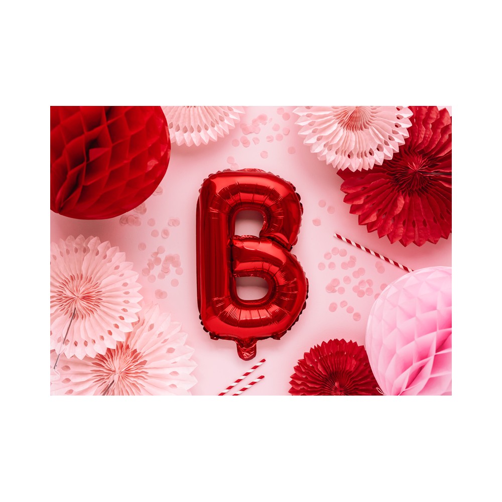 Ballon en Mylar Lettre ''B'', 35cm, rouge