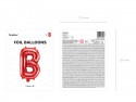 Ballon en Mylar Lettre ''B'', 35cm, rouge