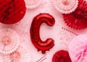 Ballon en Mylar Lettre ''C'', 35cm, rouge