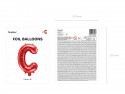 Ballon en Mylar Lettre ''C'', 35cm, rouge