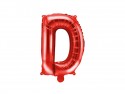 Ballon en Mylar Lettre ''D'', 35cm, rouge
