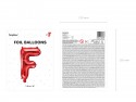 Ballon en Mylar Lettre ''F'', 35cm, rouge