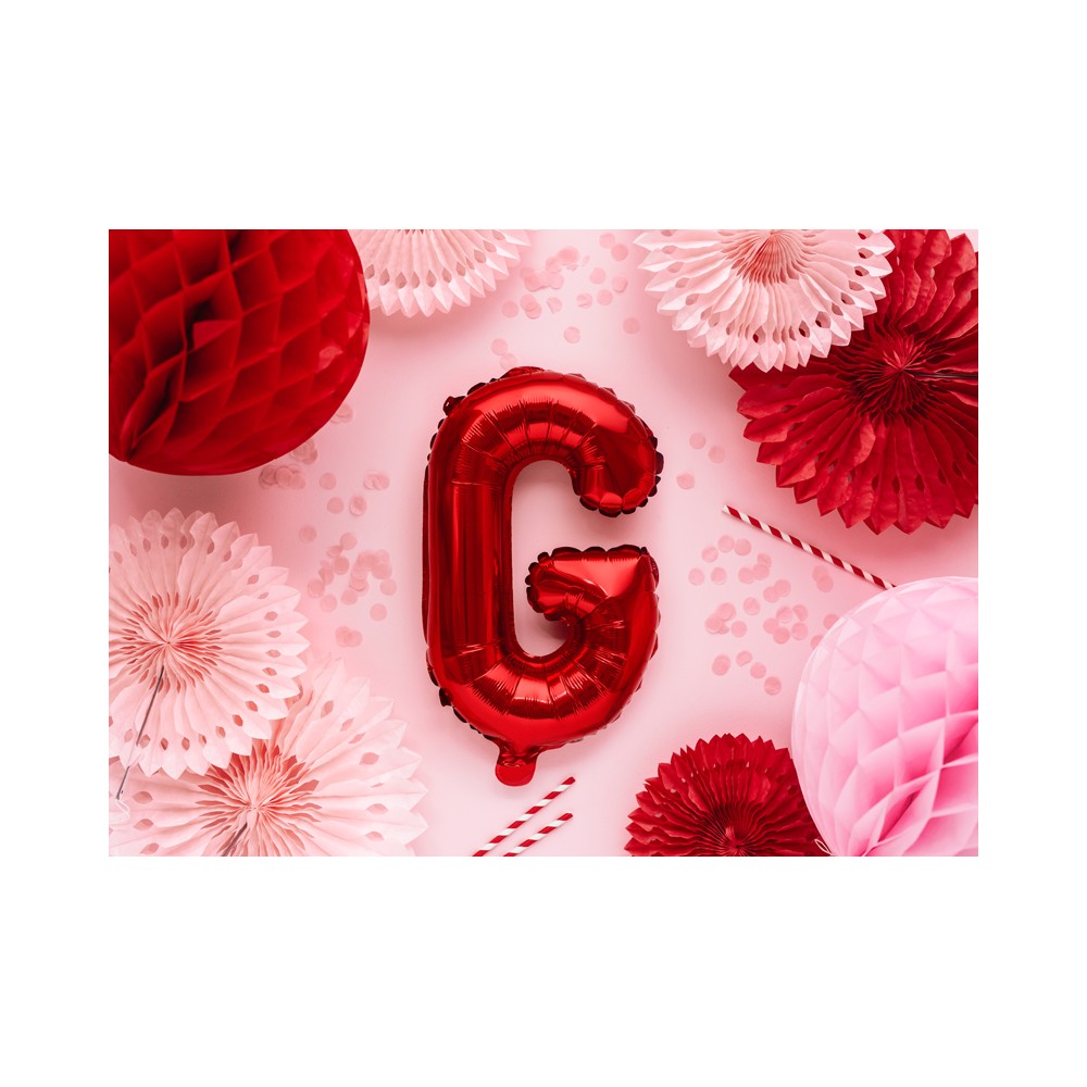 Ballon en Mylar Lettre ''G'', 35cm, rouge