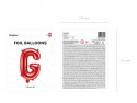 Ballon en Mylar Lettre ''G'', 35cm, rouge