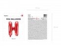 Ballon en Mylar Lettre ''H'', 35cm, rouge