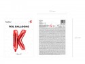 Ballon en Mylar Lettre ''K'', 35cm, rouge