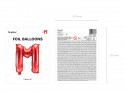 Ballon en Mylar Lettre ''M'', 35cm, rouge