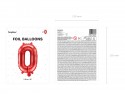 Ballon en Mylar Lettre ''O'', 35cm, rouge
