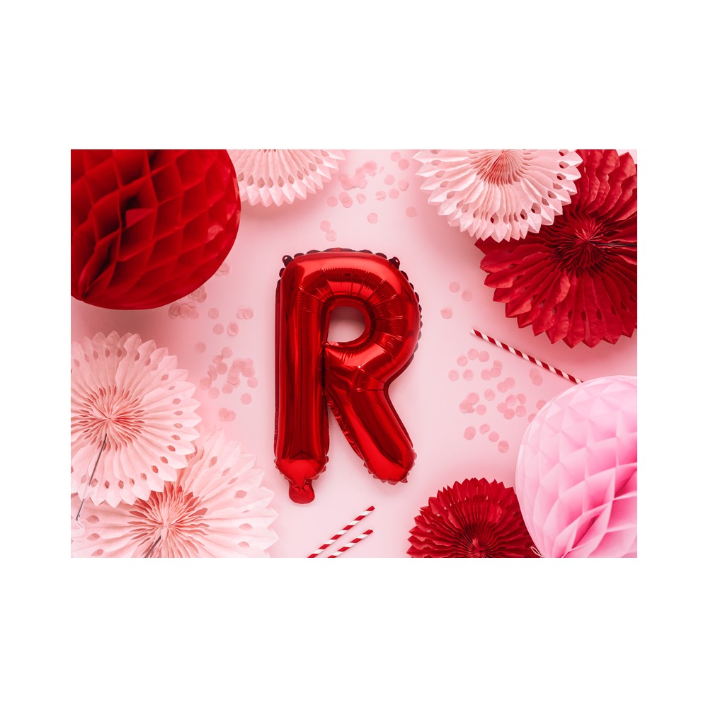 Ballon en Mylar Lettre ''R'', 35cm, rouge