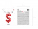 Ballon en Mylar Lettre ''S'', 35cm, rouge