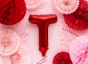 Ballon en Mylar Lettre ''T'', 35cm, rouge