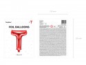 Ballon en Mylar Lettre ''T'', 35cm, rouge